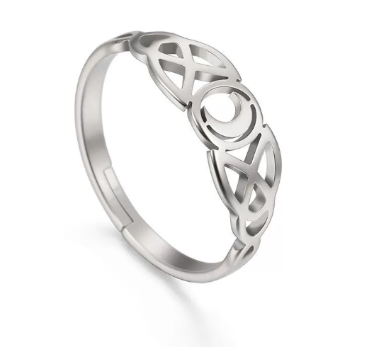 デザインリング レディース シンプル フリーサイズ シルバーカラー ゴールドカラー 上品 アクセサリー