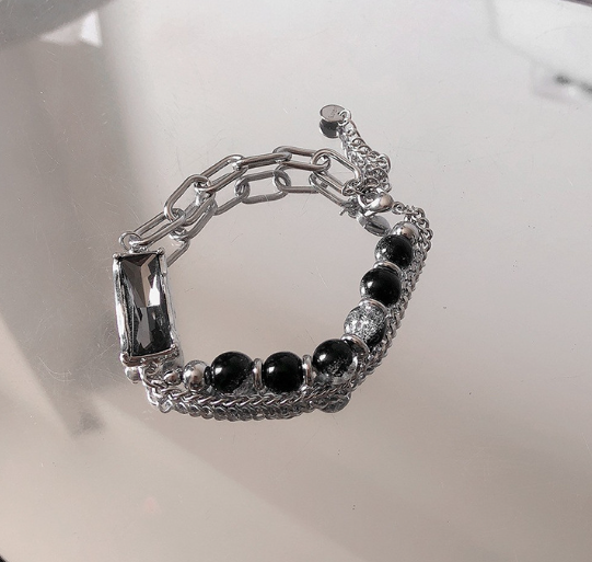 チェーンブレスレット メンズ レディース シンプル シルバーカラー アクセサリー