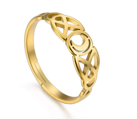 デザインリング レディース シンプル フリーサイズ シルバーカラー ゴールドカラー 上品 アクセサリー