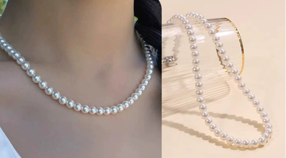 パールネックレス レディース シンプル 上品 フェイクパール 首飾り フォーマル アクセサリー