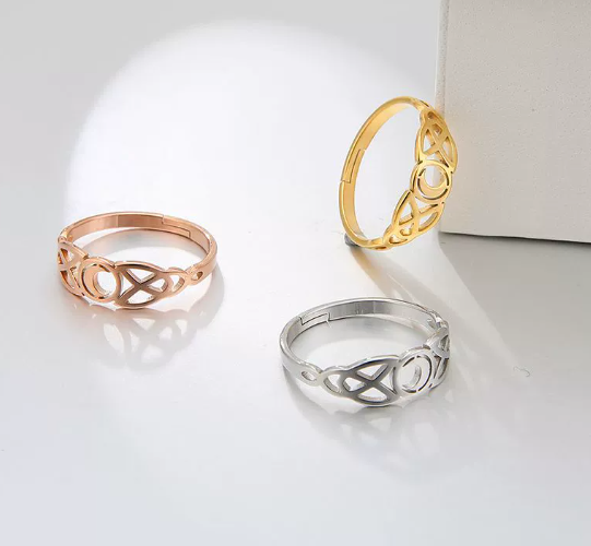 デザインリング レディース シンプル フリーサイズ シルバーカラー ゴールドカラー 上品 アクセサリー